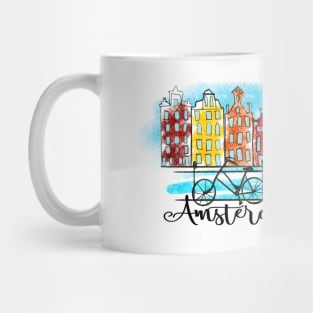 Amsterdam skyline city view Mug